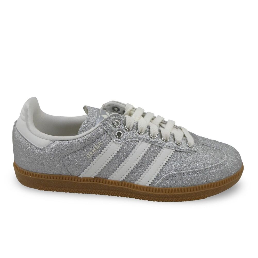adidas Originals Samba OG W Women's US 6 Silver Metallic Gum Casual Shoes KI6264